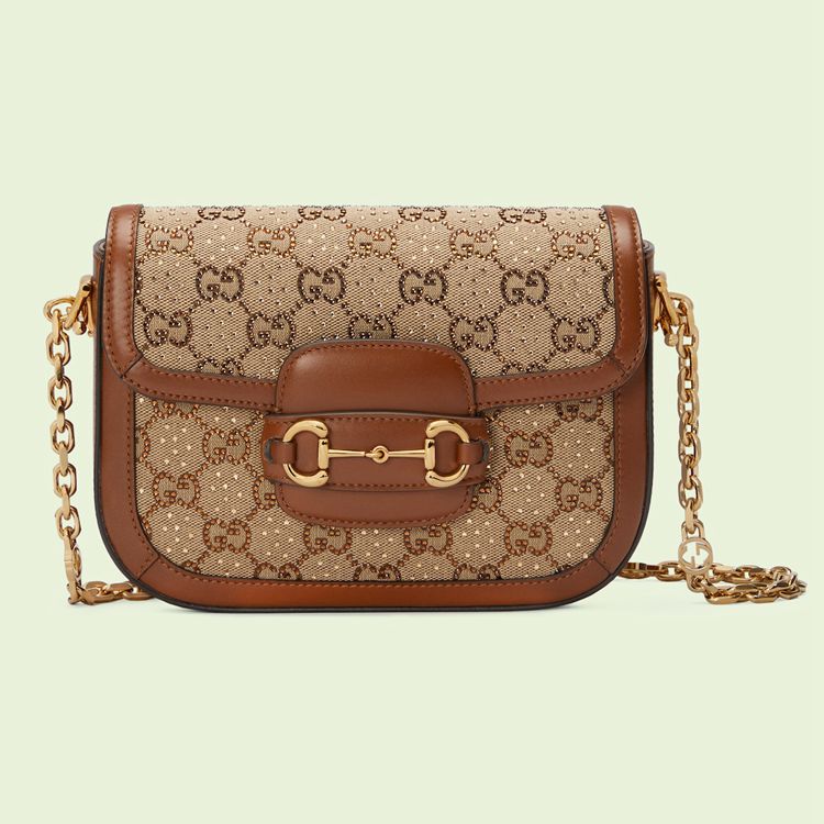 675801.21HRG.2687.001.065.0000.Light Gucci Horsebit 1955 GG mini bag